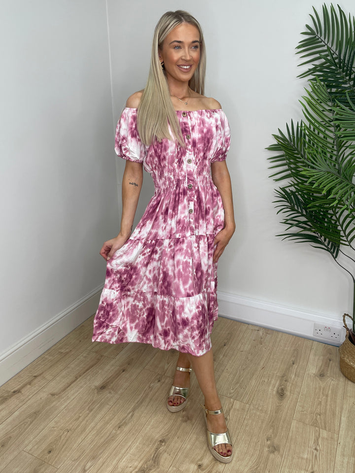 Sarah Magic Dress - Pink Marble