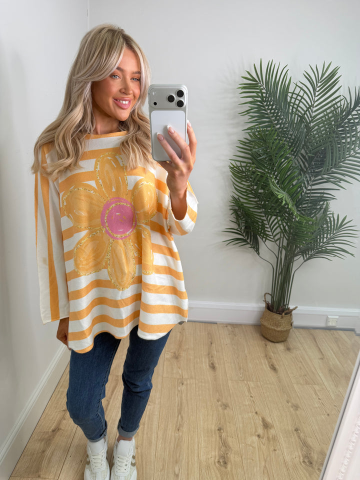 Summer Flower Knit - Peach