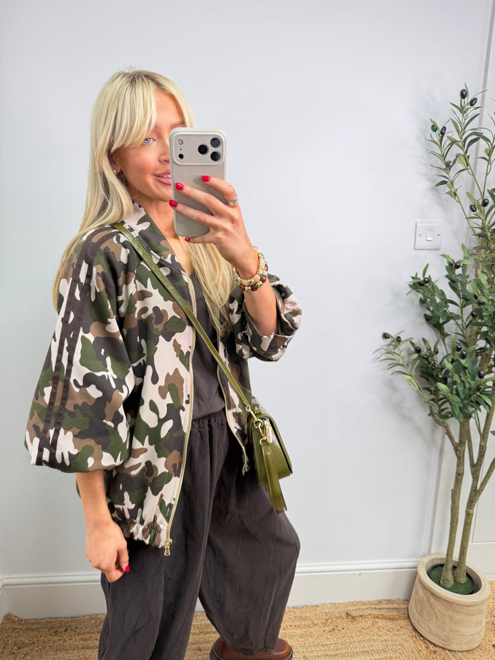 Carina Camo Jersey Bomber