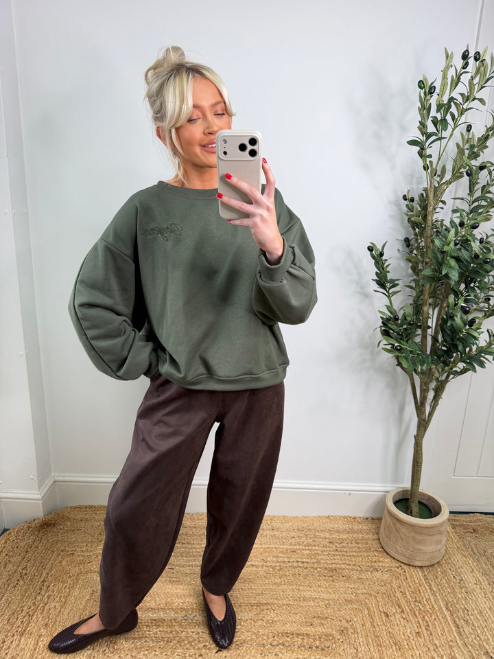 Bonjour Sweatshirt - Khaki