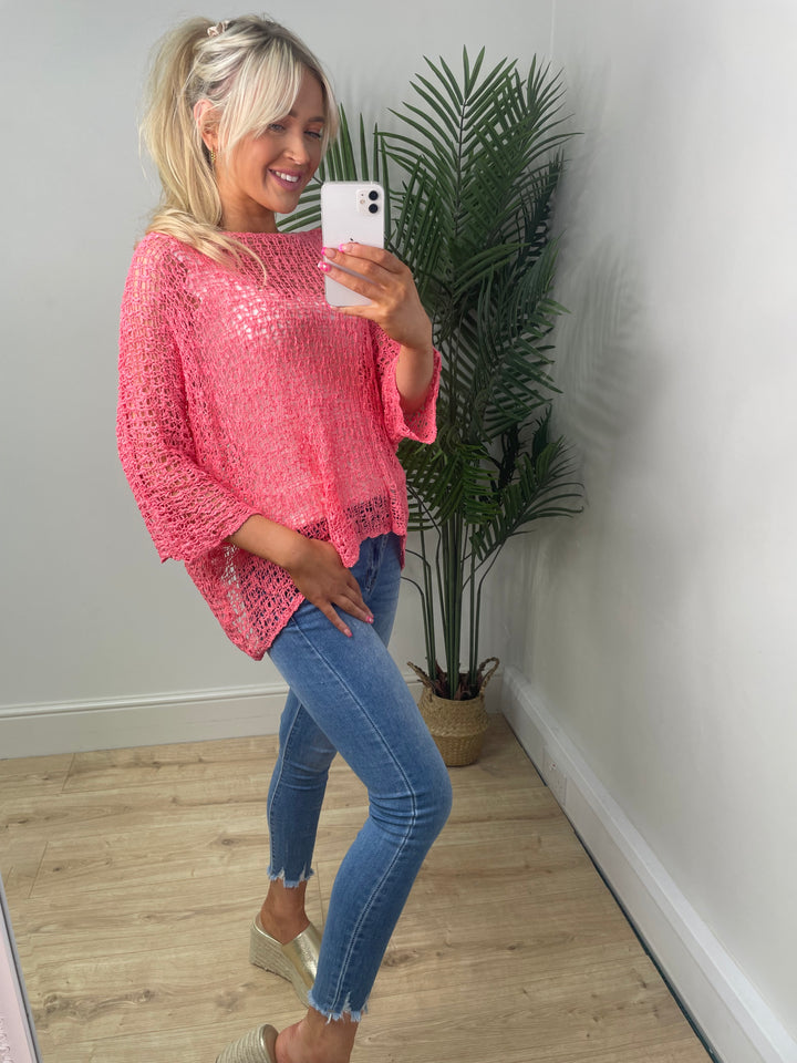 Poppy Popcorn Top - Coral