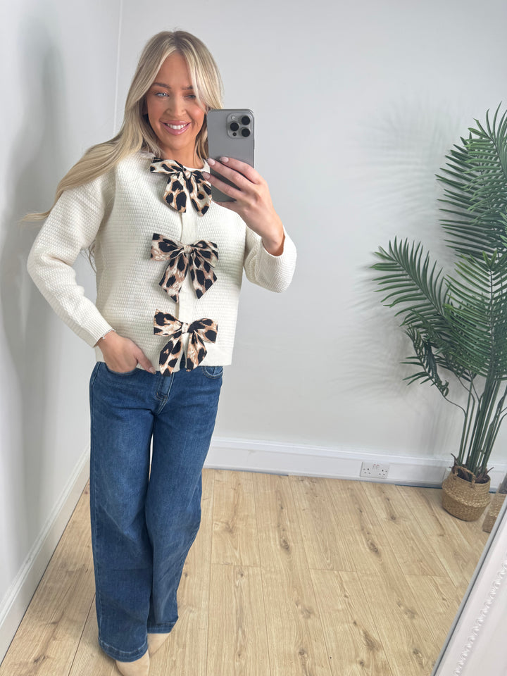 Bella Bow Knit - Cream