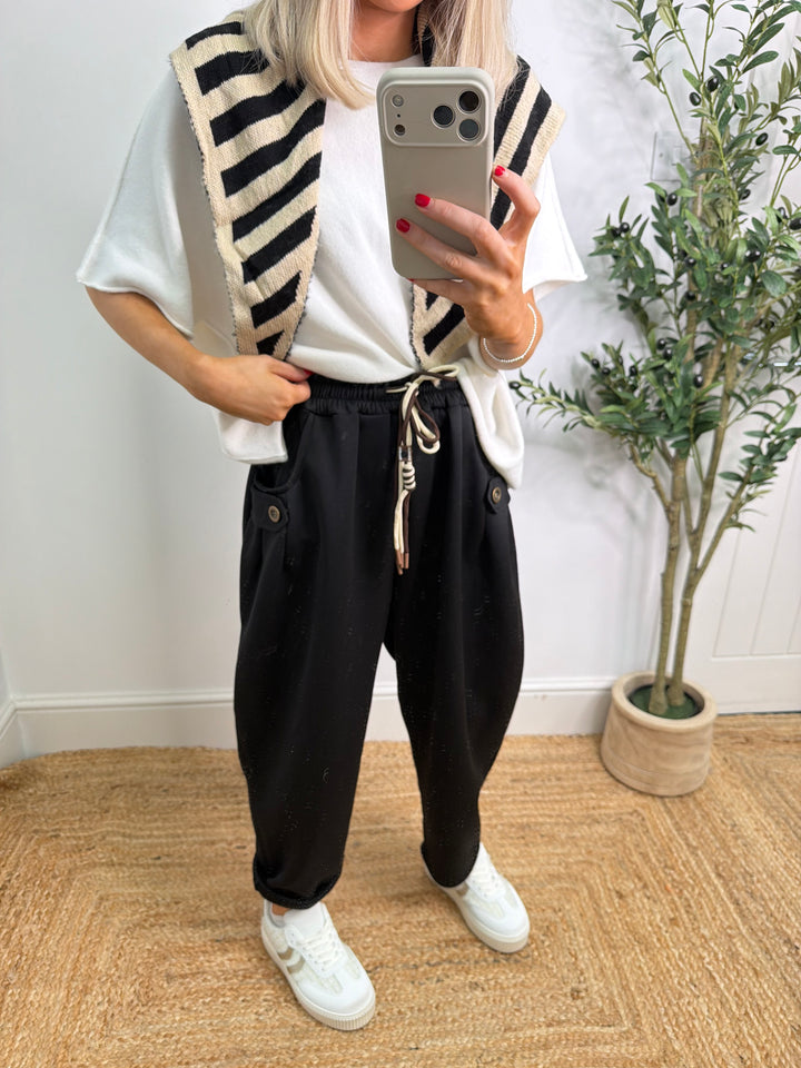 Jodie Pocket Jogger - Black