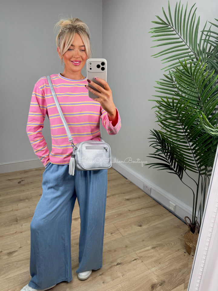 Briella Sweatshirt Tshirt - Pink