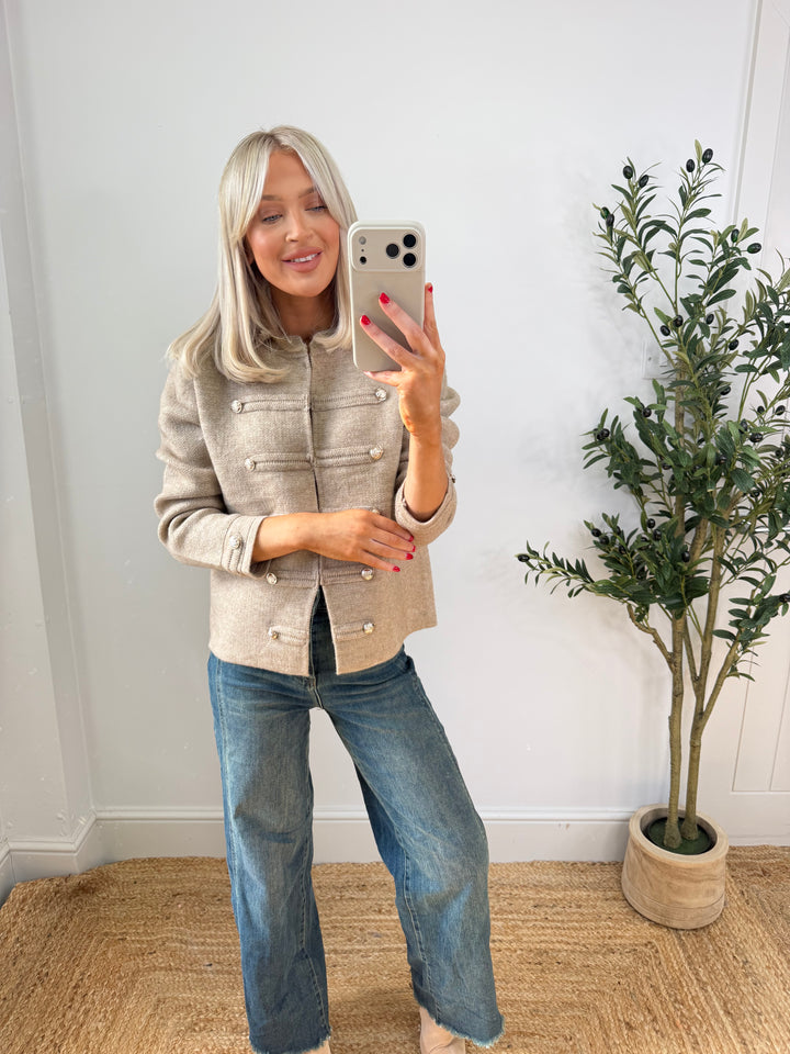 Ruth Military Knit - Oatmeal