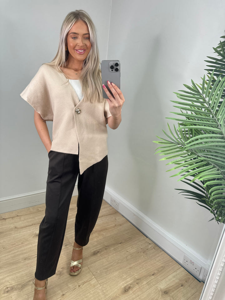 Grace Asymetric Top - Cream