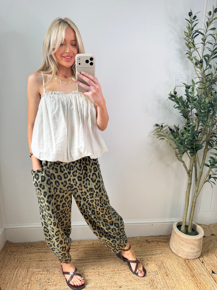 Cotton Bubble Top - Cream