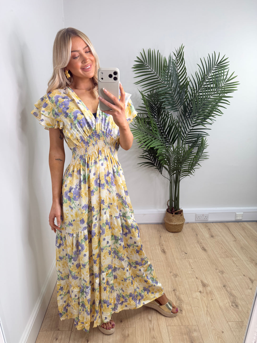 Mina Dress - Lemon & Lilac