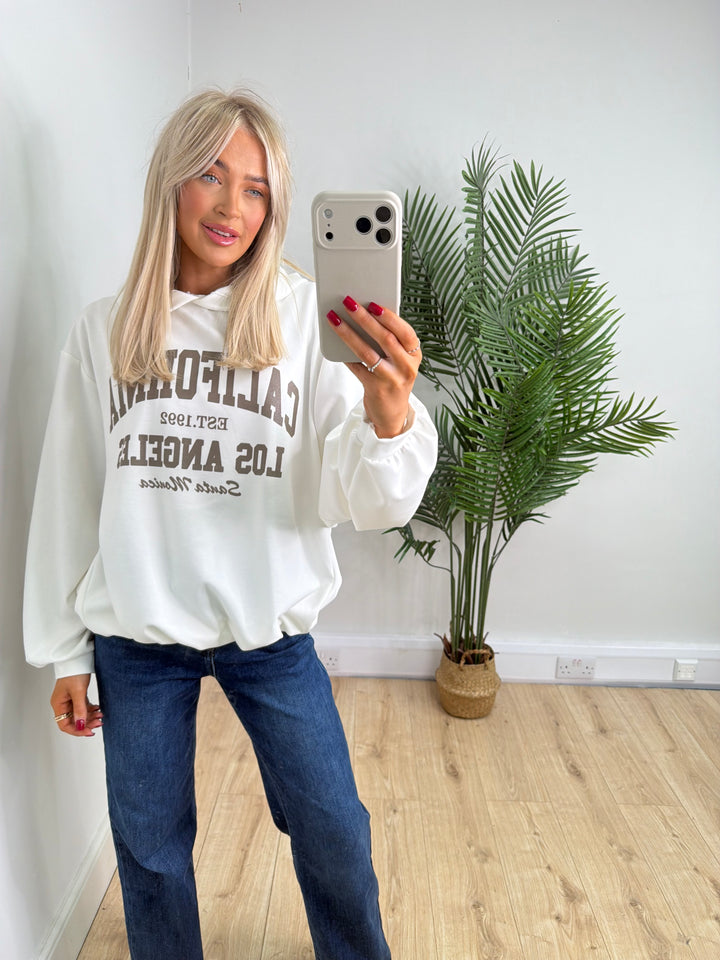 California Hoodie - White