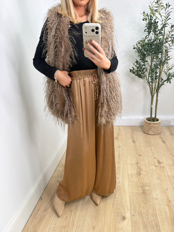 Shimmer Trousers - Gold