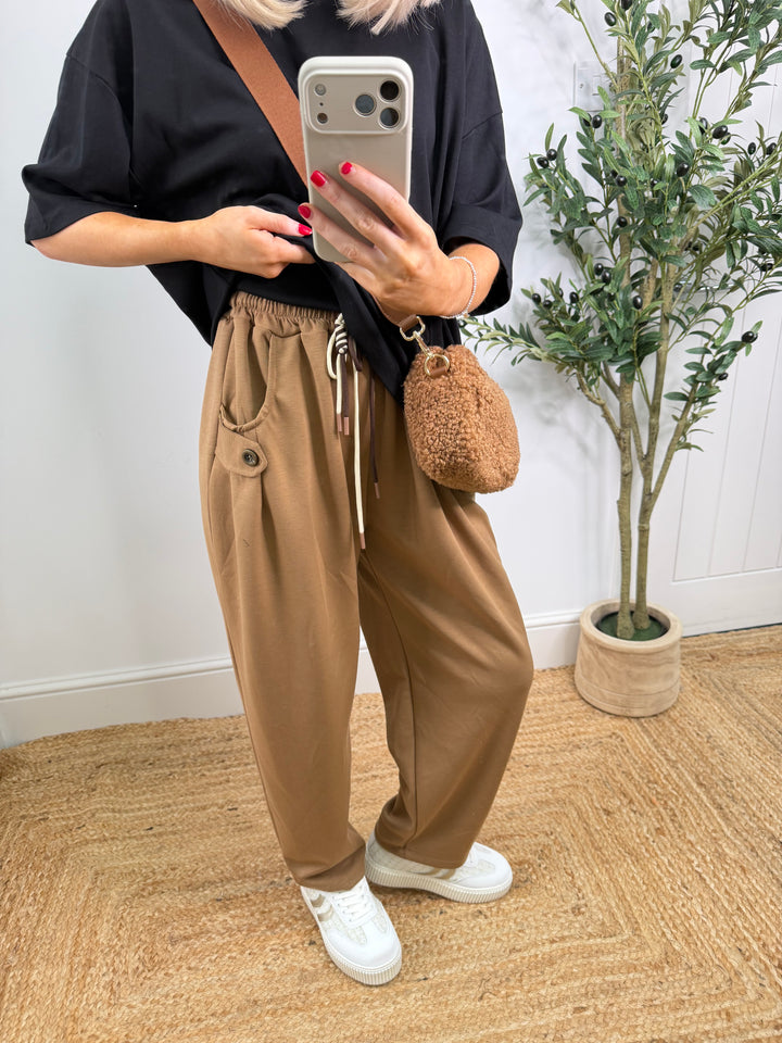 Jodie Pocket Jogger - Tan