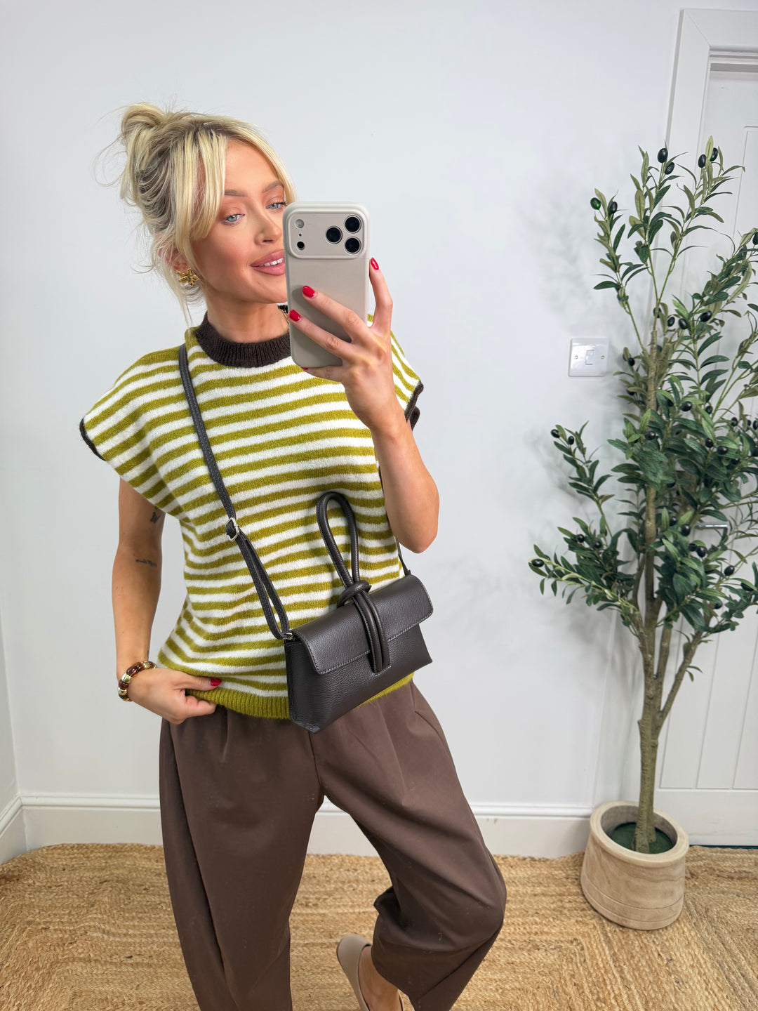 Tamara Knit - Lime & Chocolate