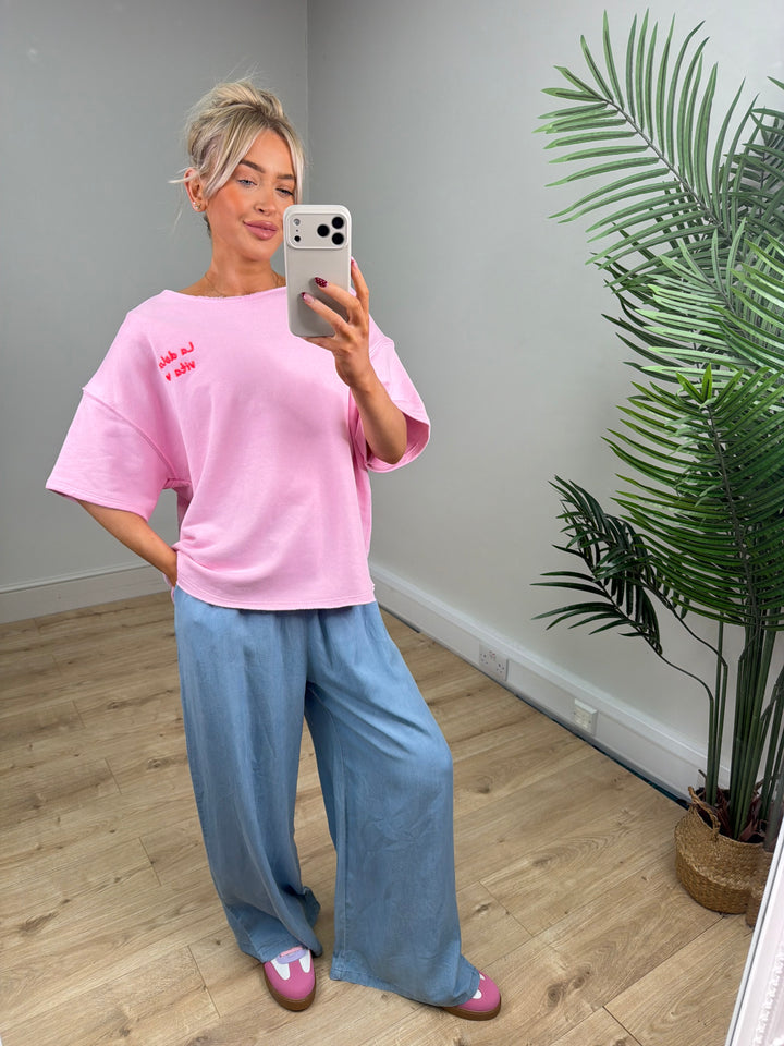 ‘Dolce Vita’ Sweatshirt - Pink
