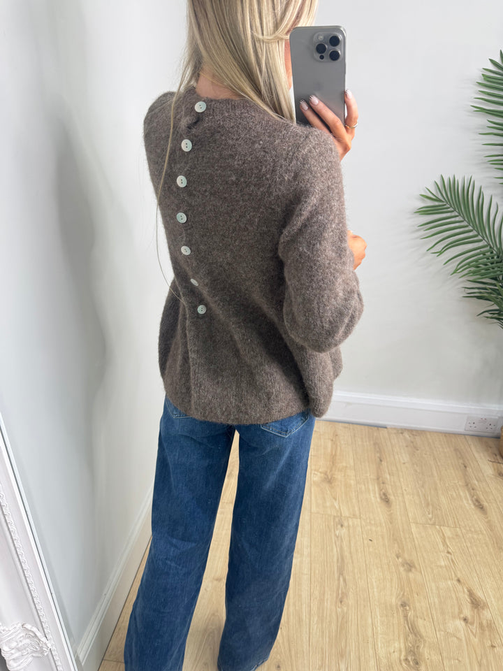 Bianca Peplum Knit - Mocha