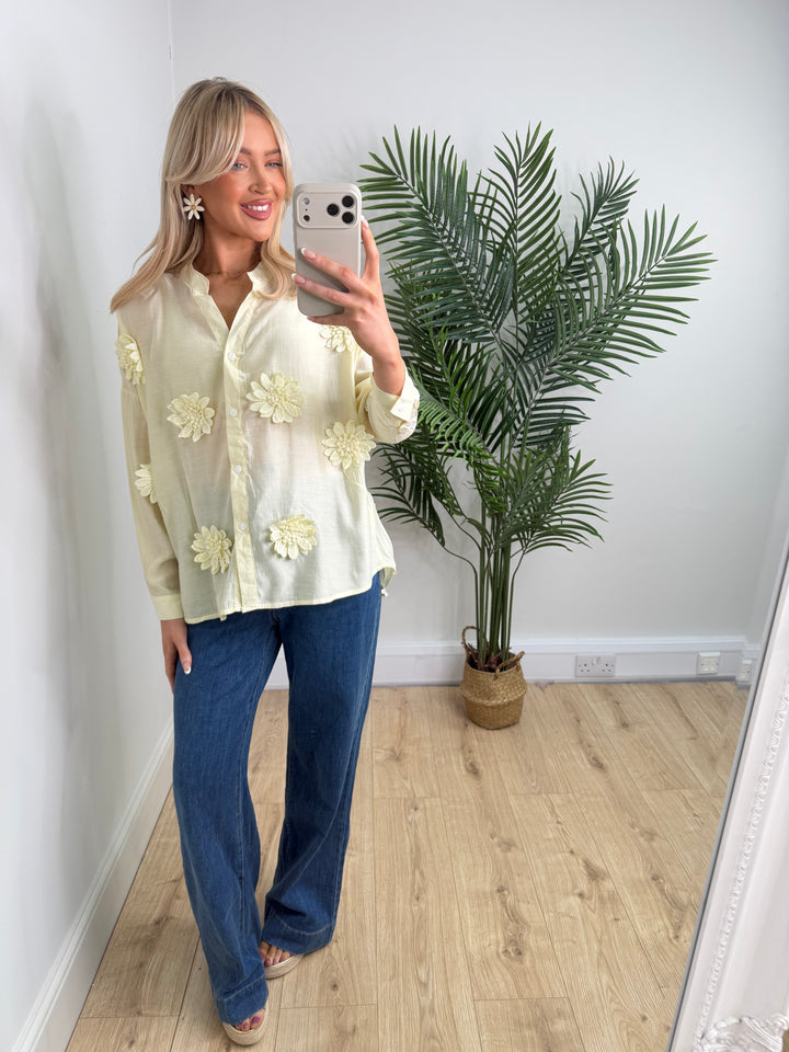 Flower Shirt - Lemon