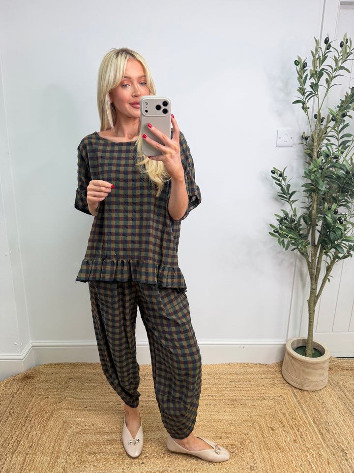 Delane Gingham Pocket Barrel - S4