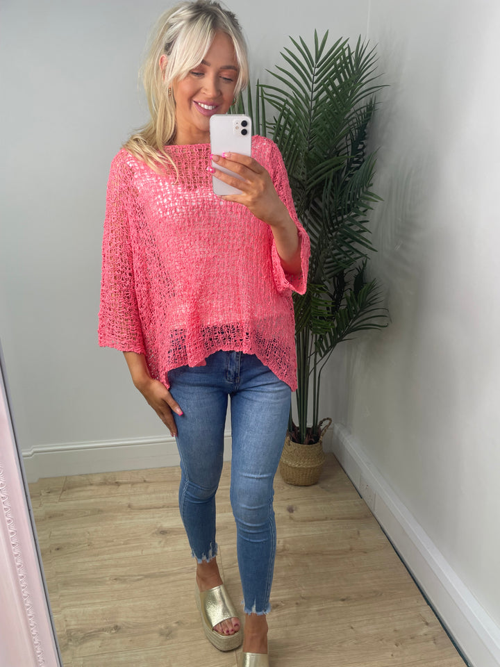 Poppy Popcorn Top - Coral