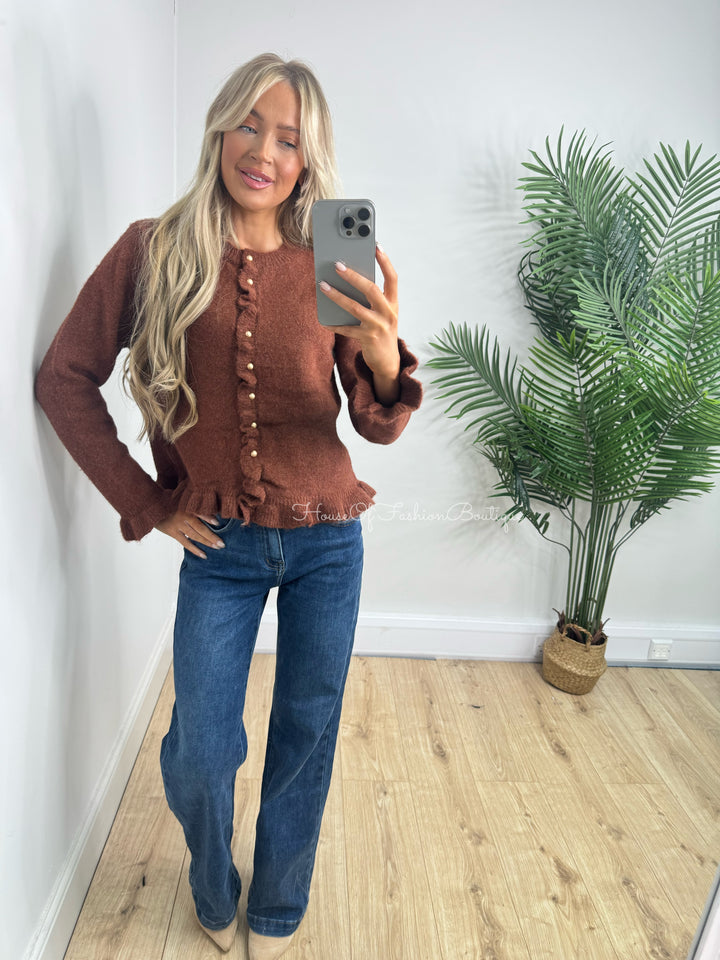 Tessa Frill Knit - Rust