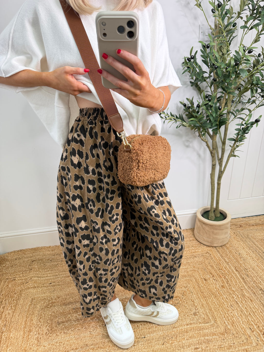 NeedleCord Leopard Barrel - Tan