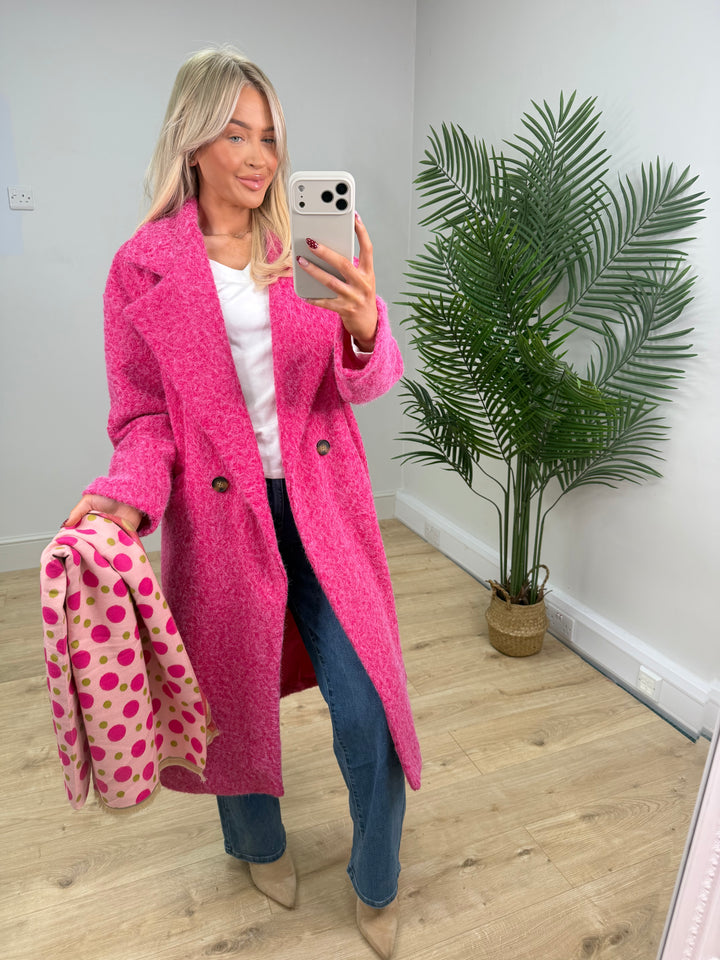 Adaline Longline Shacket - Pink