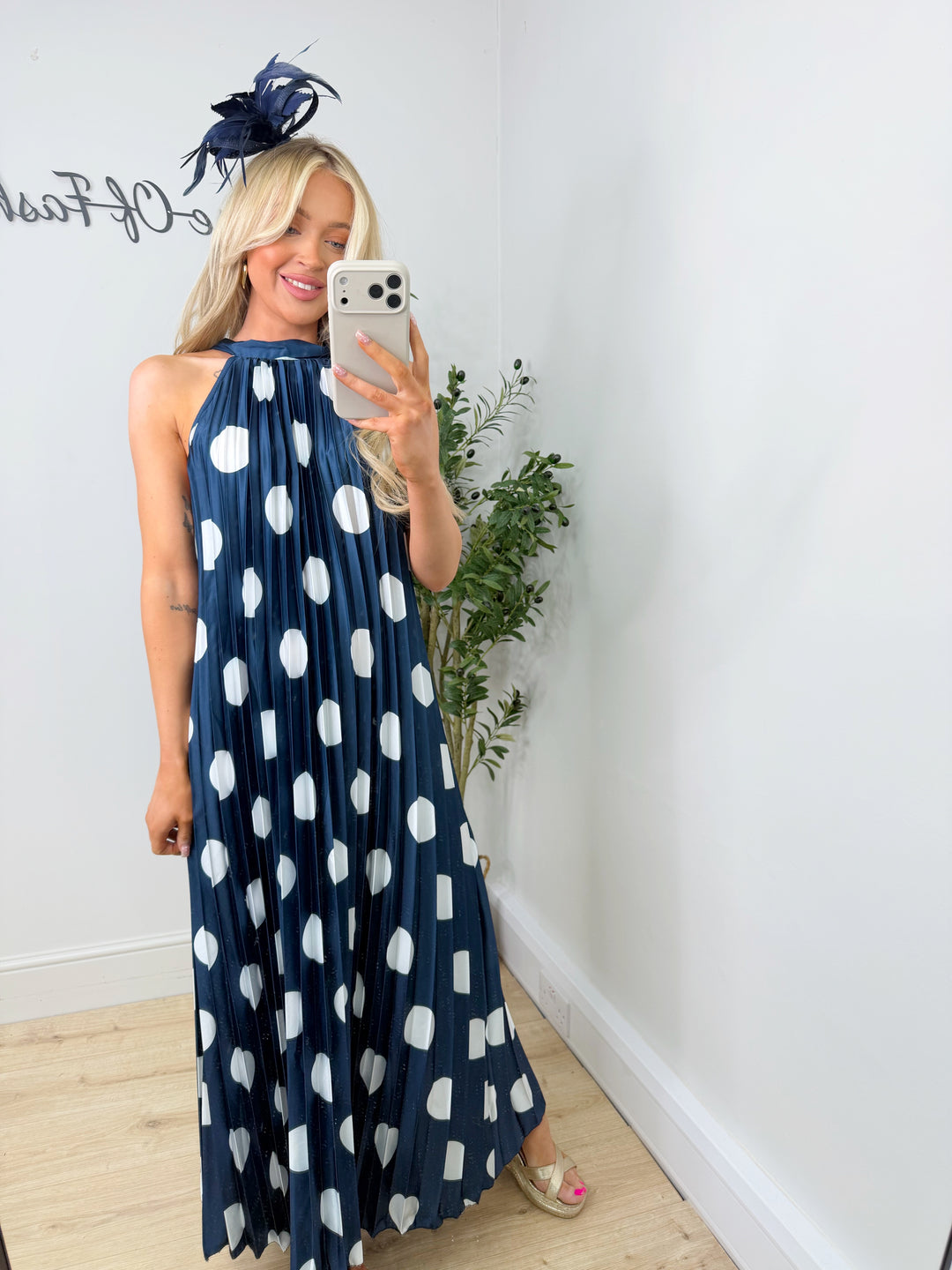 Marcel Dress - Navy & White
