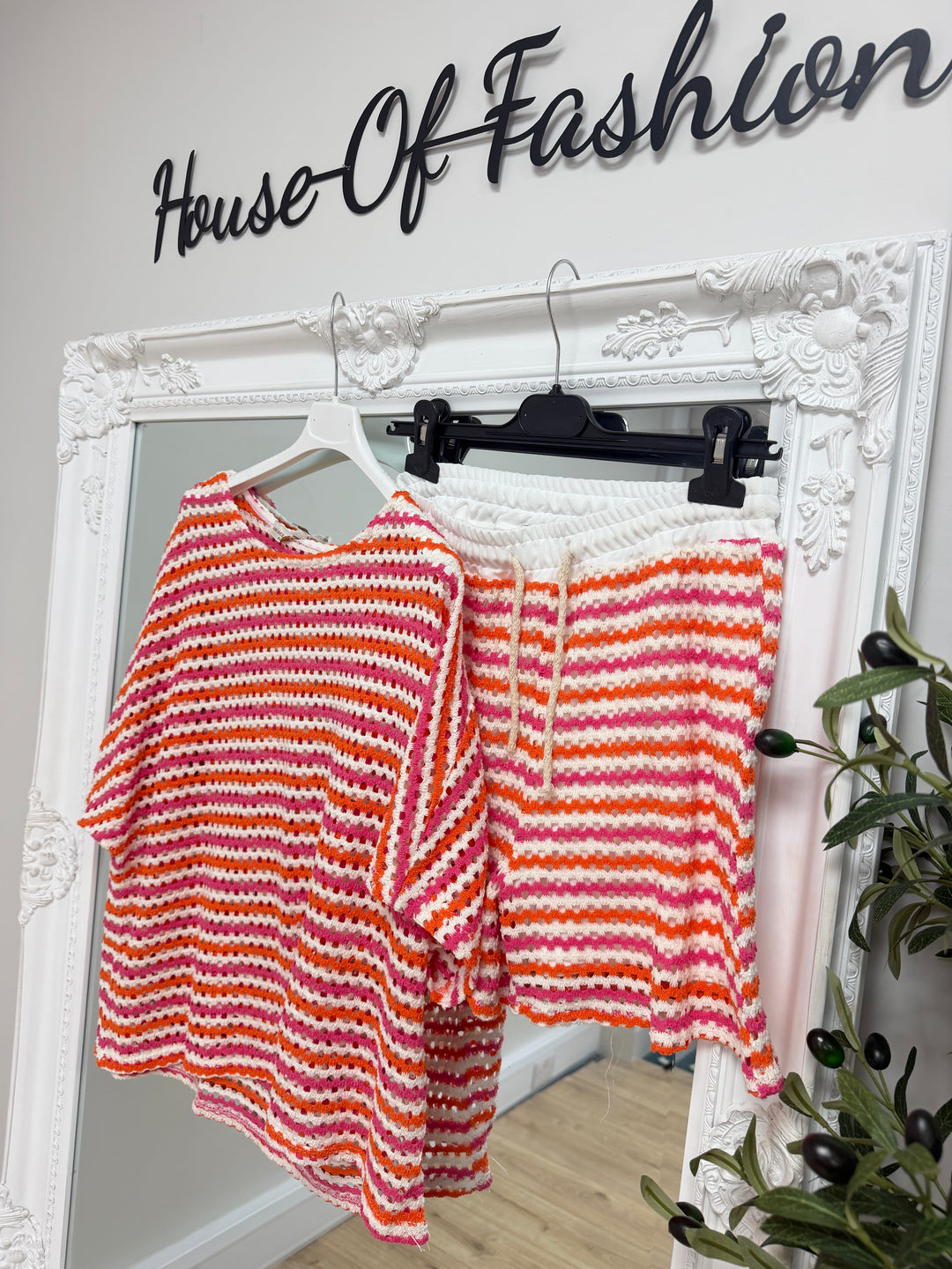 Crochet Set - oRANGE & Pink