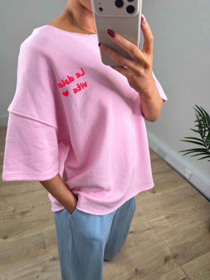 ‘Dolce Vita’ Sweatshirt - Pink