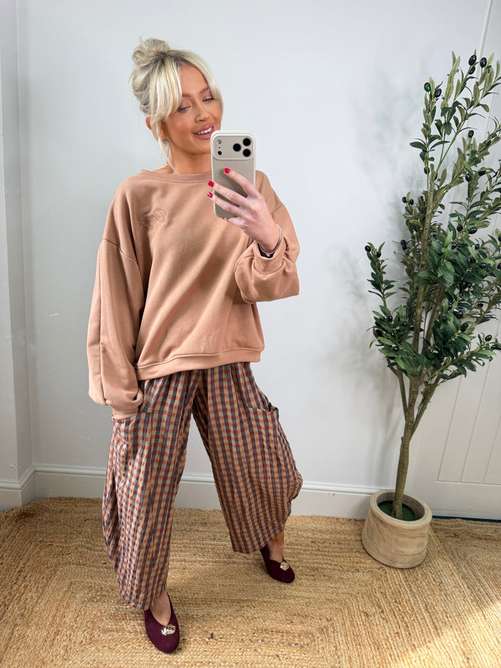 Bonjour Sweatshirt - Terracotta
