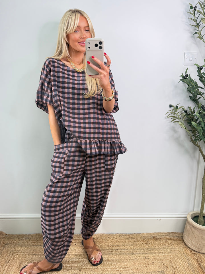 Delane Gingham Pocket Barrel - S1