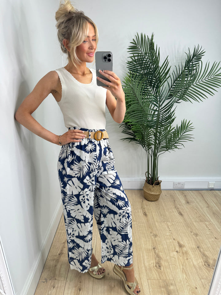 Palm Trousers - Navy