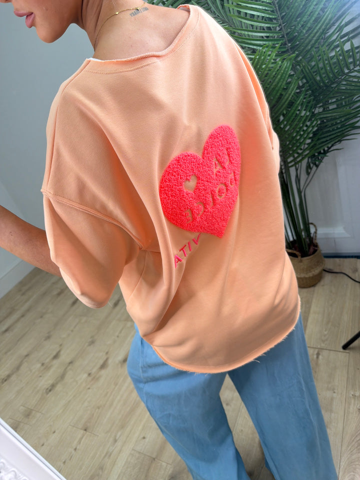 ‘Dolce Vita’ Sweatshirt - Peach