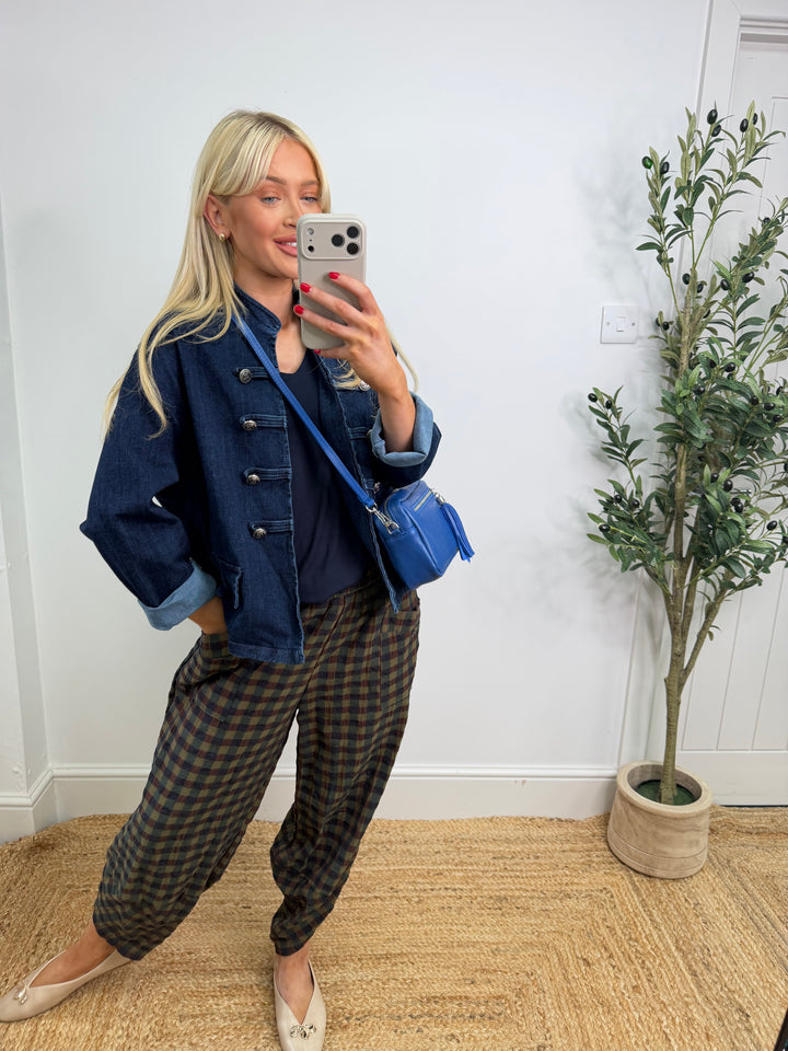 Laine Denim Military Jacket