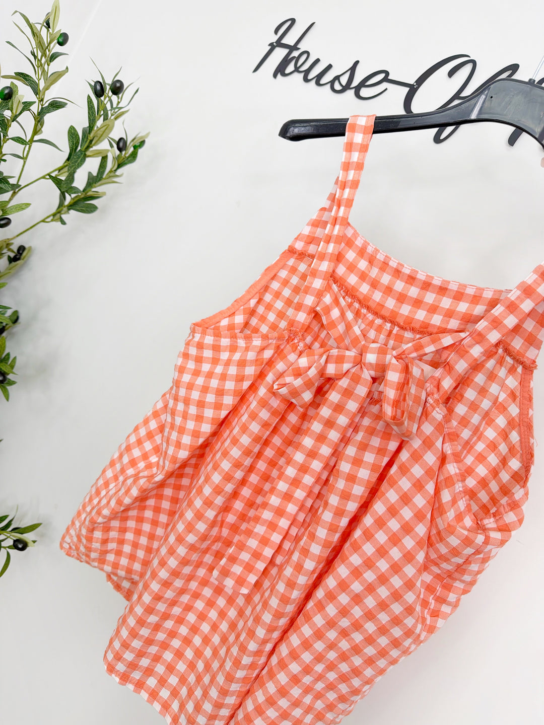 Fia Bow Back Top - Peach