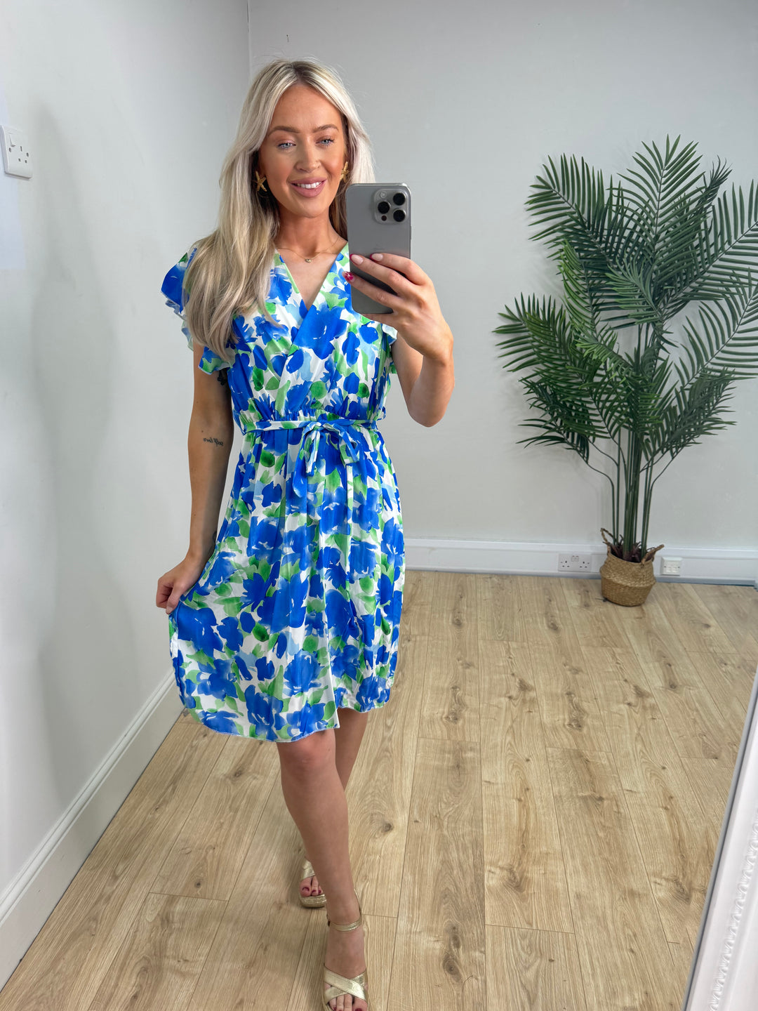 Posie Wrap Dress - Blue
