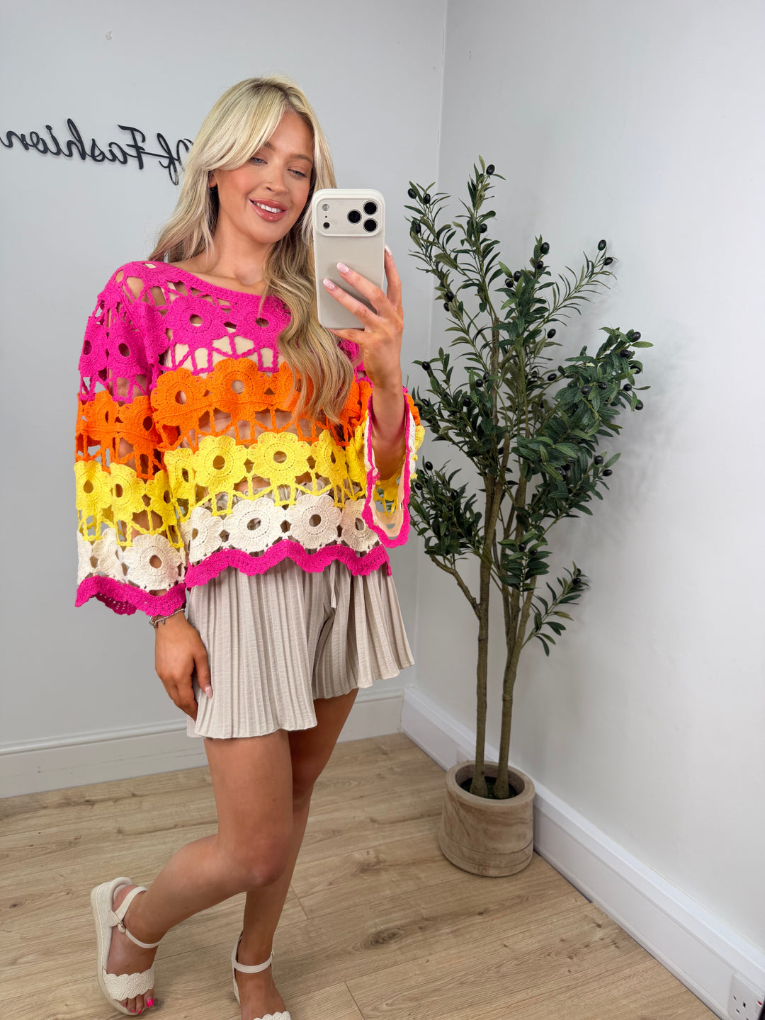 Lemona Crochet Top - Multi