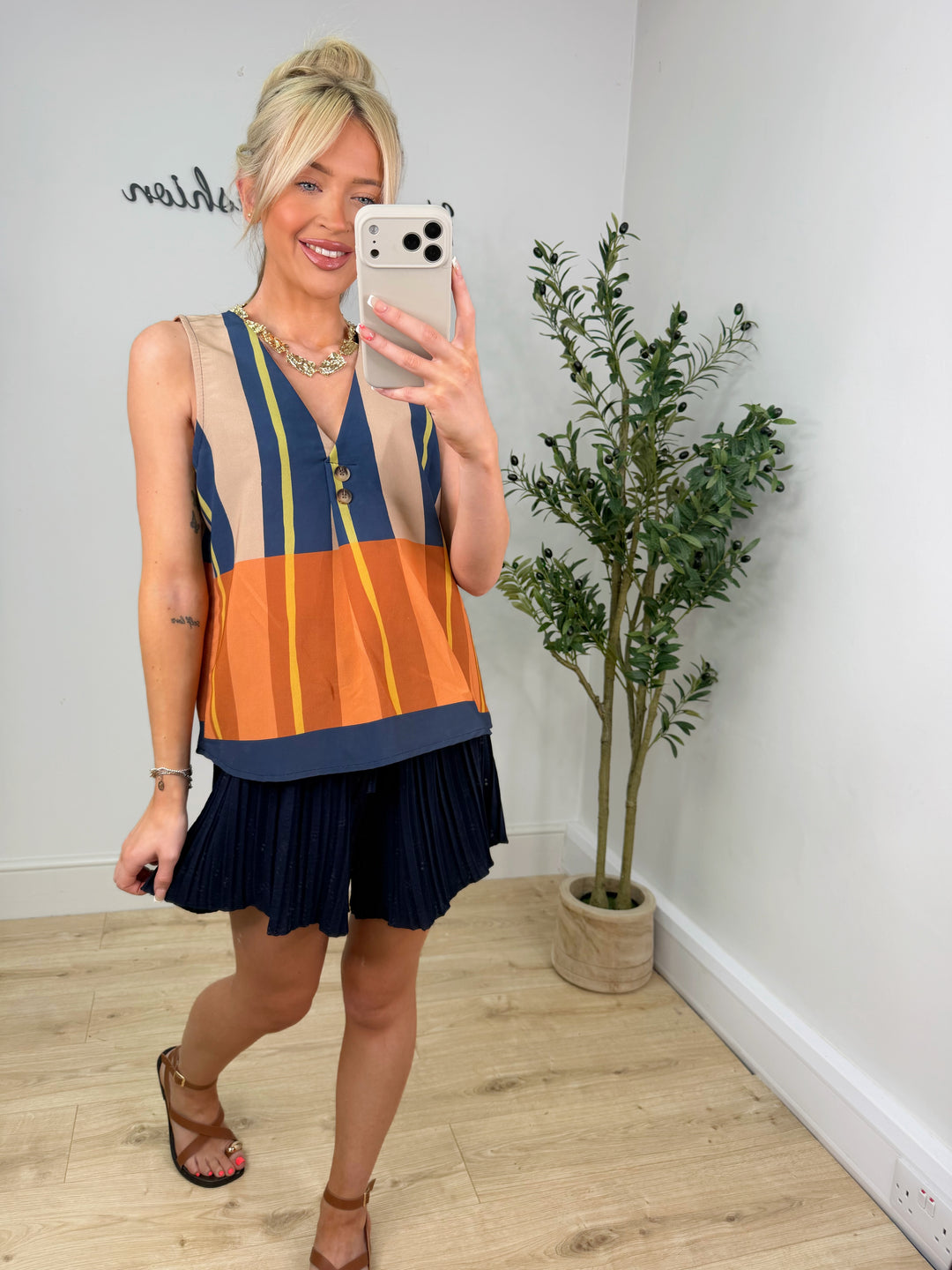 Havana Top - Navy Rust