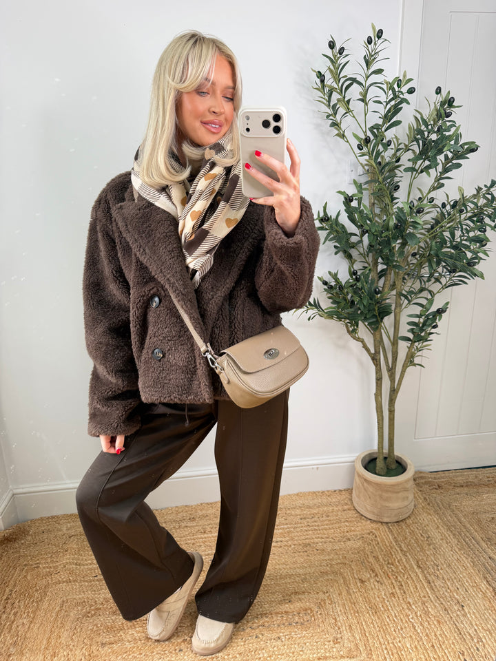 Ashton Teddy Coat - Chocolate
