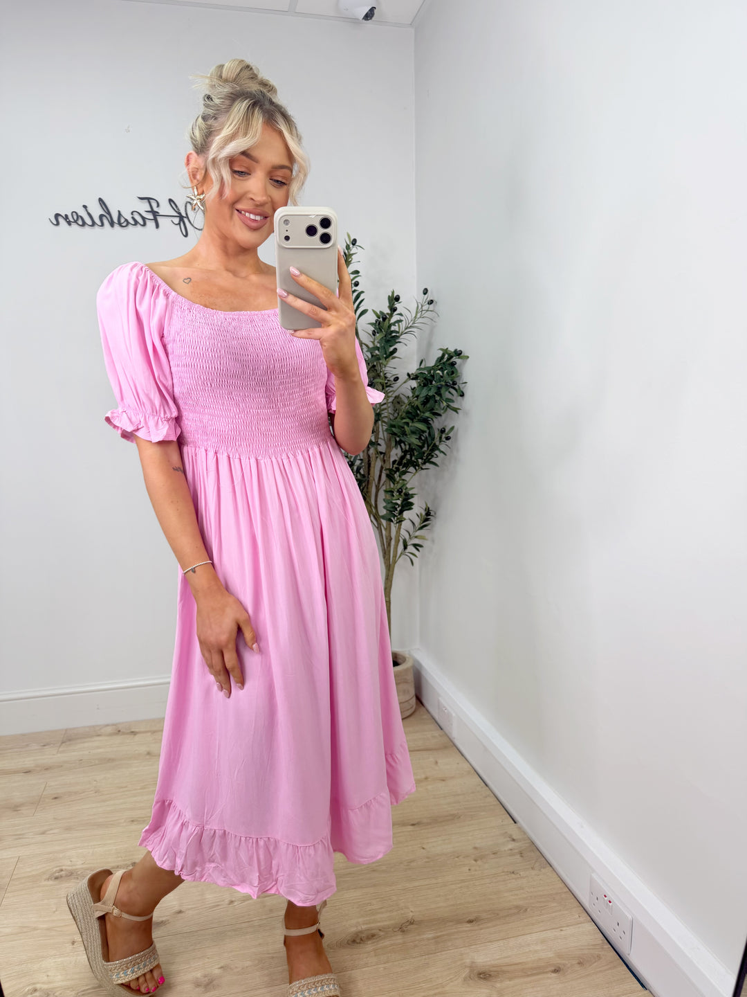 Faye Dress - Baby Pink