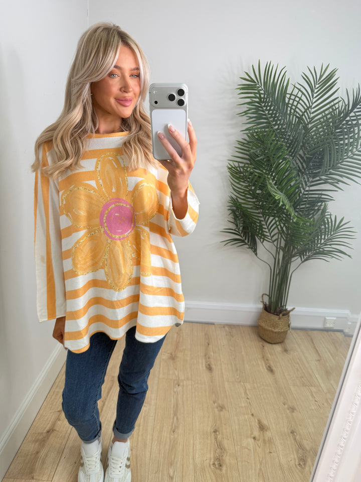 Summer Flower Knit - Peach