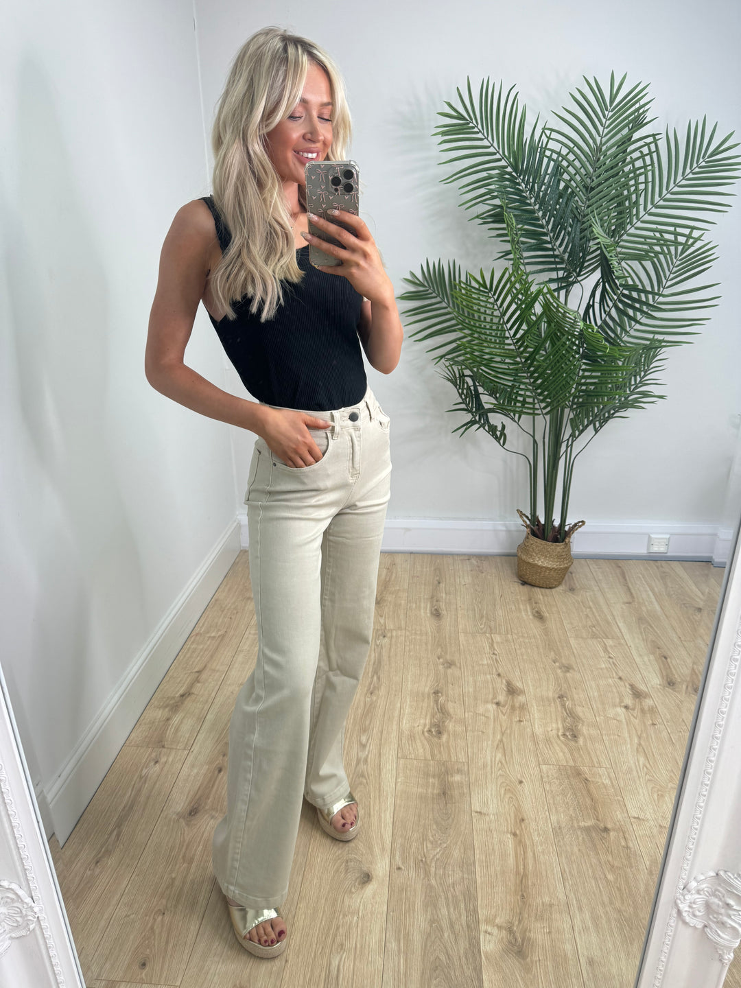 Mabel Jeans - Beige