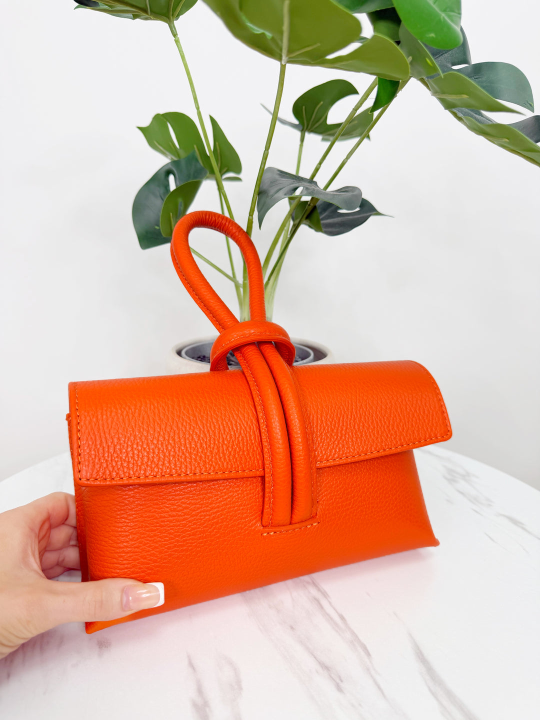 Loop Bag - Real Leather Orange