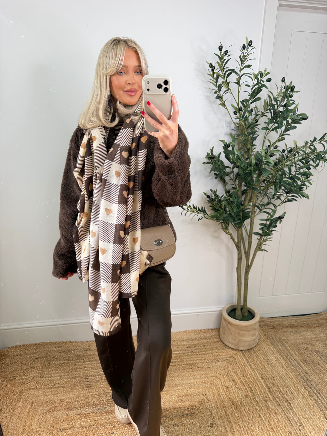 Chocolate Heart Scarf
