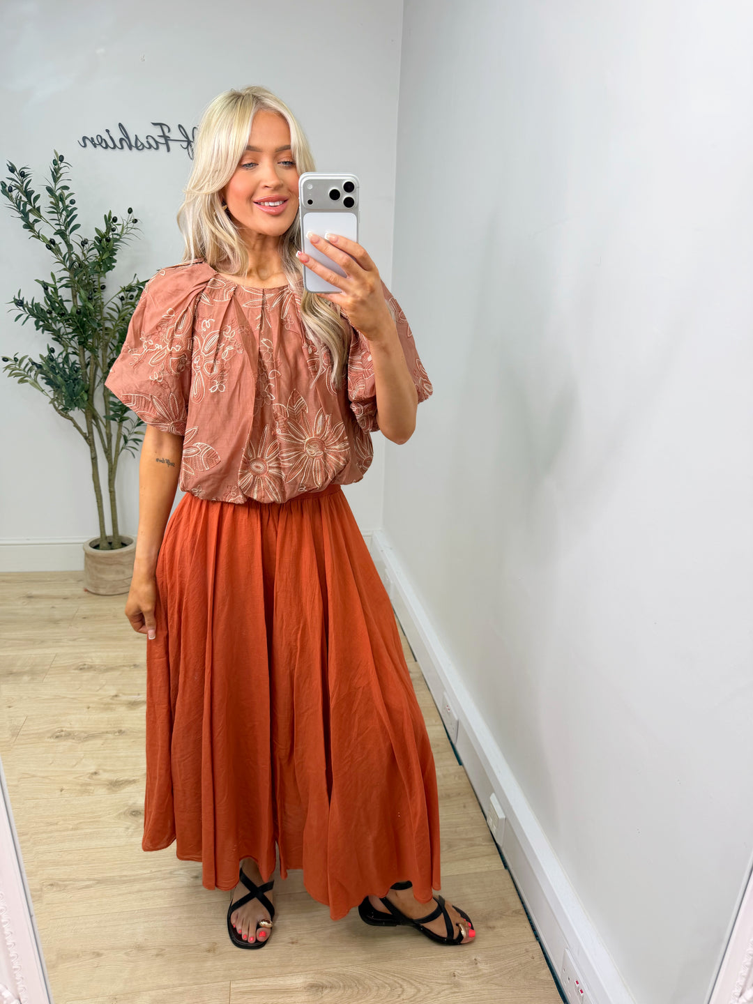 Flower Top - Rust