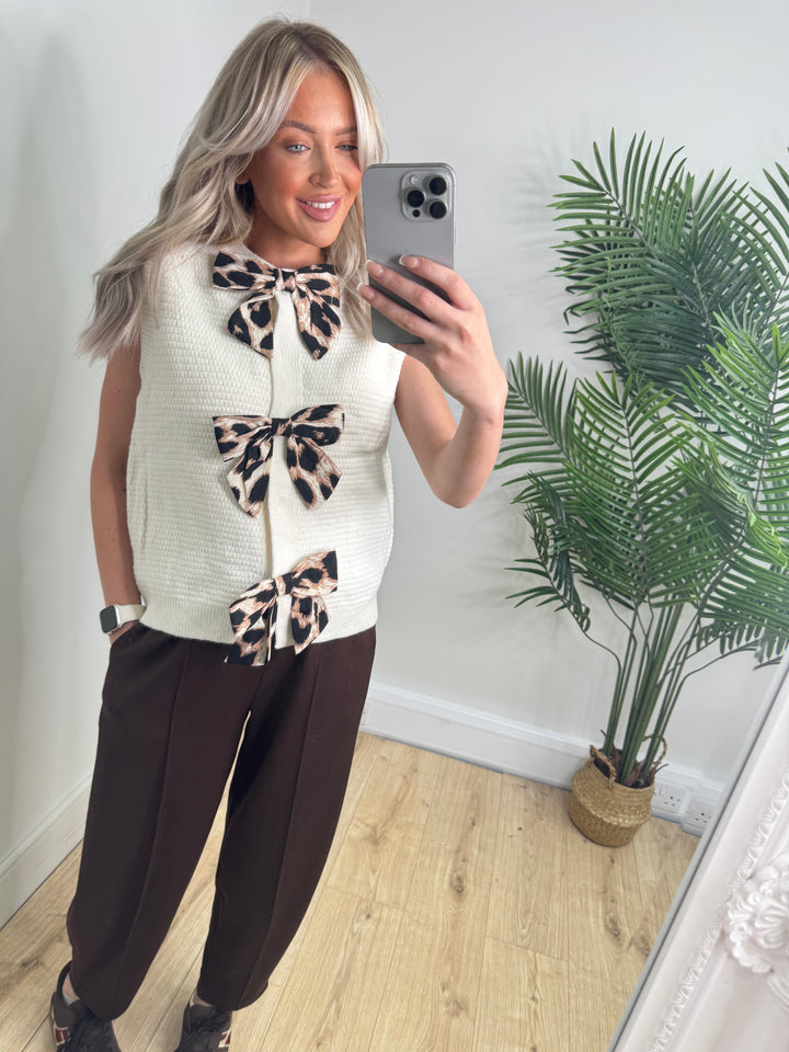 Bella Bow Top - Cream