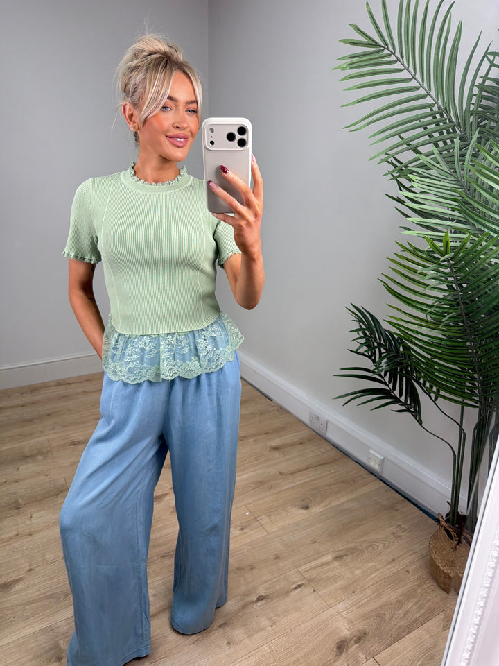 Violet Top - Sage Green