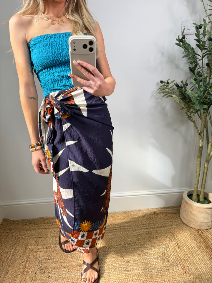 Barbados Beach Skirt - Navy