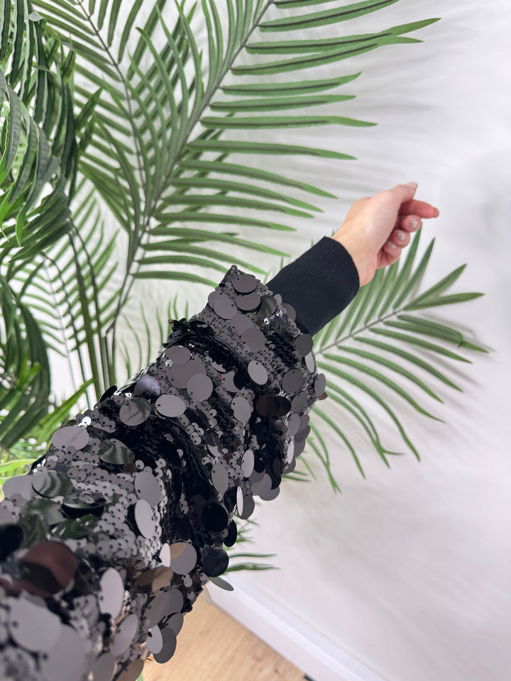 Jingle Jumper Dress - Black