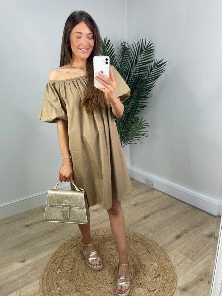 Bonnie Smock Dress - Camel