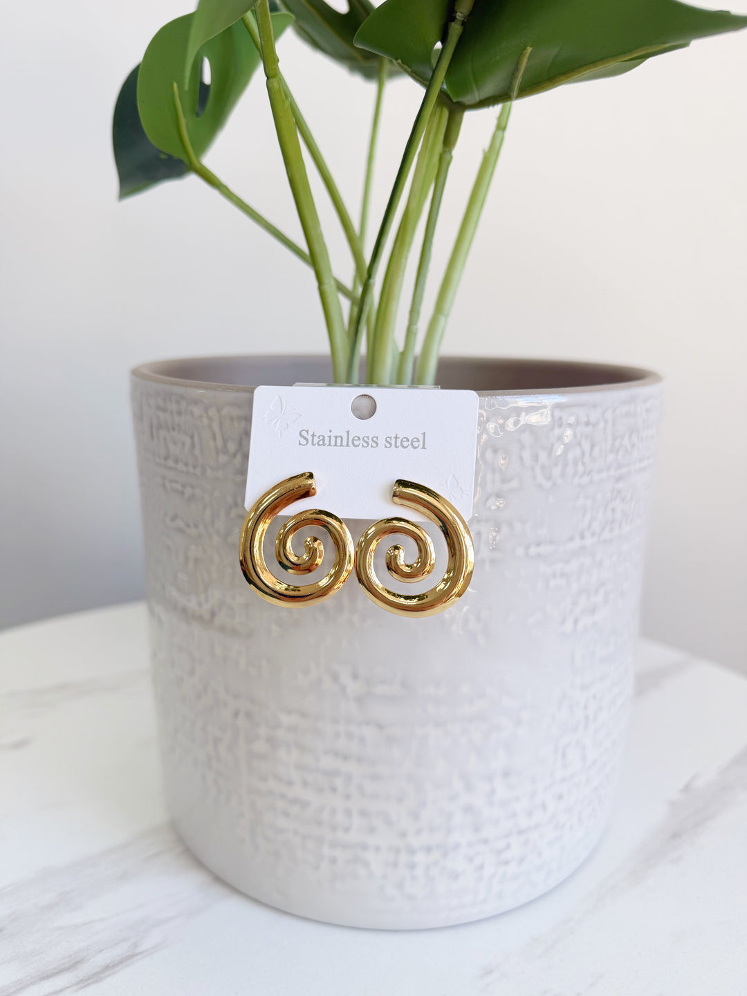 Spiral Earrings - Gold