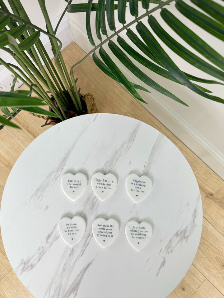 Marble Slogan Hearts